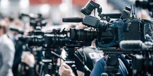 Public,Live,Event,Media,Coverage,,Television,Cameras,At,A,Press